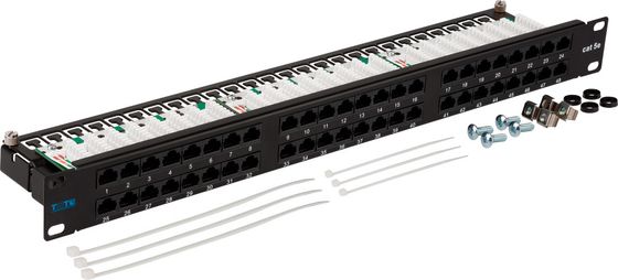 Патч-панель Lanmaster TWT-PP48/1U-U5E 19&quot; 1U 48xRJ45 кат.5e UTP