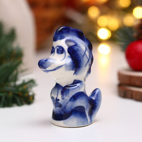 !09 Сувенир (набор 3 штуки) &quot;Дракончик Коржик&quot; гжель, 6,2 см