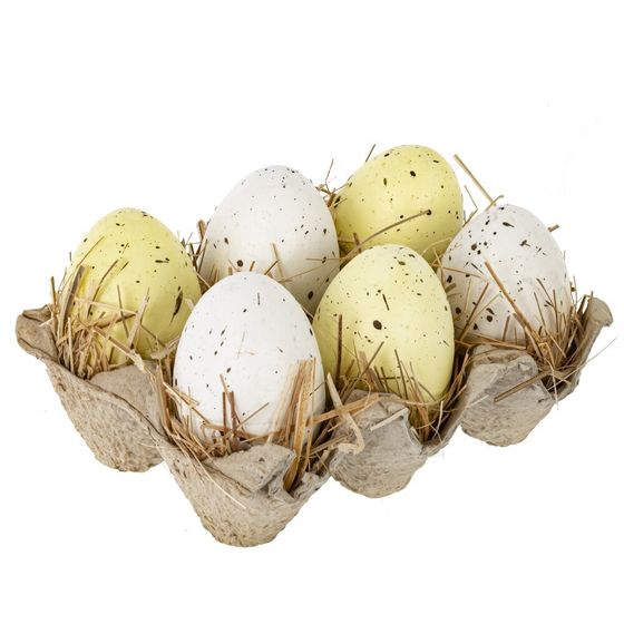 Набор из 6 изделий декоративных &quot;Яйцо пасхальное&quot;, L13,5 W10,5 H6 см