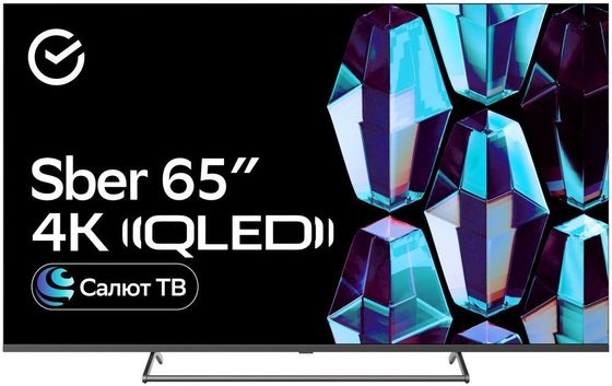 Телевизор QLED 65&quot; Sber SDX-65UQ5231 темно-серый 4K UHD SmartTV безрамочный
