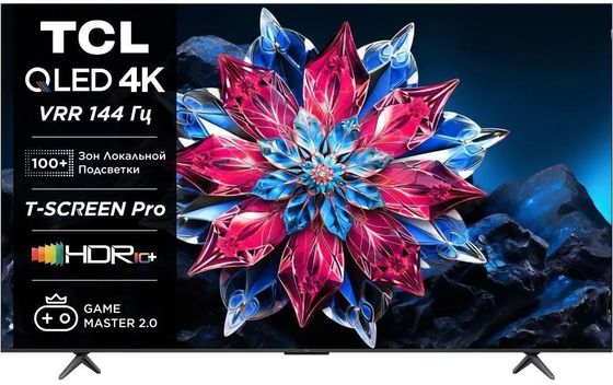 Телевизор QLED 85&quot; TCL 85C655PRO черный 4K SmartTV безрамочный