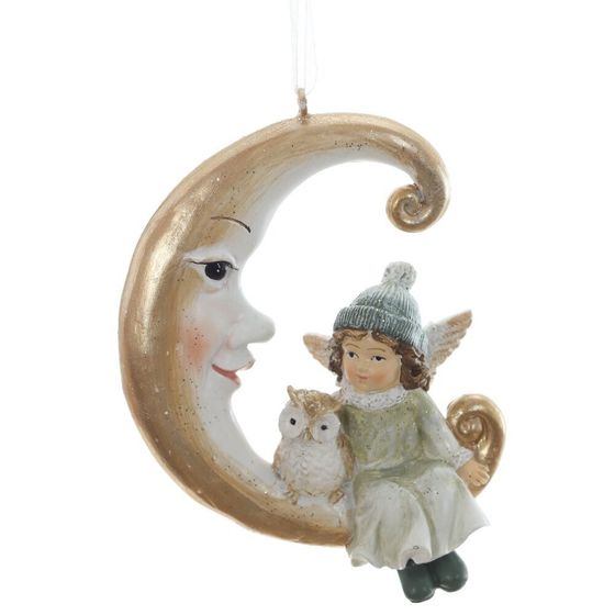 Фигурка декоративная подвесная "Ангел", L7 W2,5 H10 см, 2в.