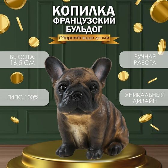 Копилка &quot;Щенок Французского бульдога&quot; 16,5 х 11,5 х 18 см.