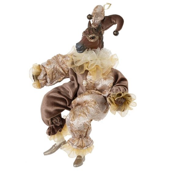 Игрушка набивная подвес &quot;Лошадь-клоун&quot;, L15 W10 H37/24 см