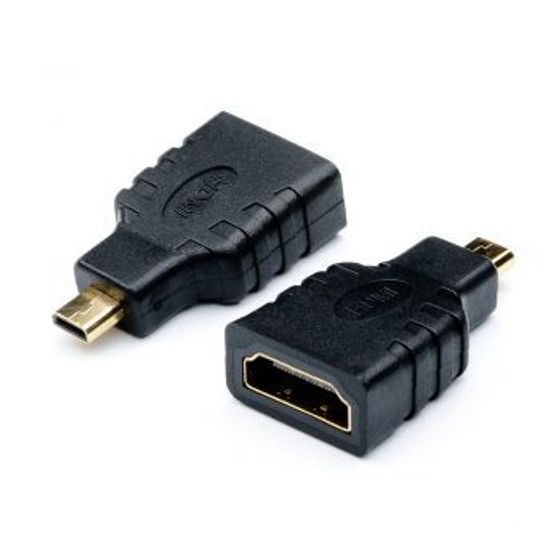 Переходник Atcom HDMI(m) &amp;lt;-&amp;gt; microHDMI(f) черный (AT6090)