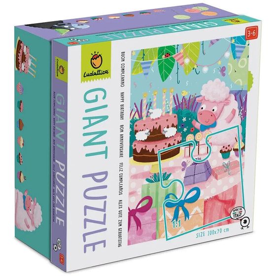 LUDATTICA Giant Happy Birthday Puzzle 48 pieces