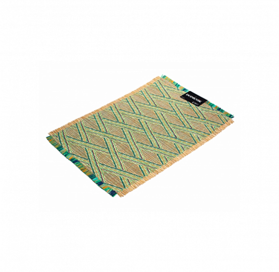 Сервировочная салфетка плетеная ETHNOSTYLE, зеленая