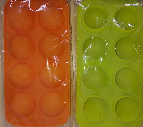 !09 Формочки для льда Cфера 8 ячеек силикон цвет микс