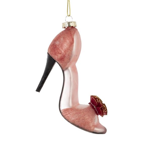 Украшение новогоднее "Туфелька", L9,5 W3,5 H9,5 см, 2в.
