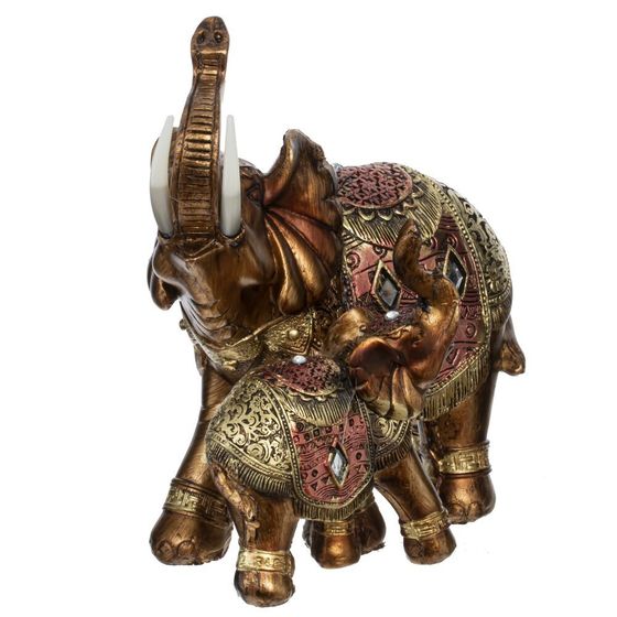 Фигурка декоративная &quot;Слоны&quot;, Д14,5 Ш8,5 В16 см