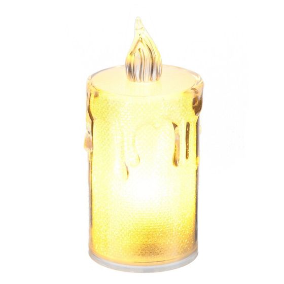 Изделие декоративное &quot;Свеча&quot; (подсветка, 3xLR54) (блок 24шт), L3,5 W3,5 H8 см