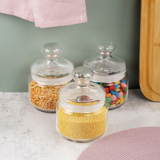 Банка для продуктов КЛУБ 0.5л с крышкой