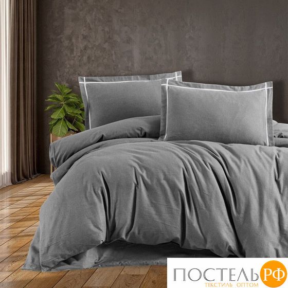 12276 КПБ DO&amp;CO FLANNEL 200*220 (50*70/2) SOPRANO серый