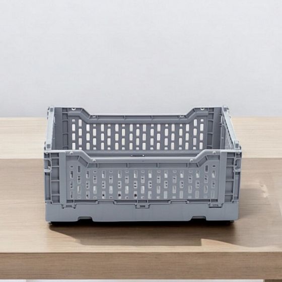 Корзина для хранения складная CASSA S серая 4л