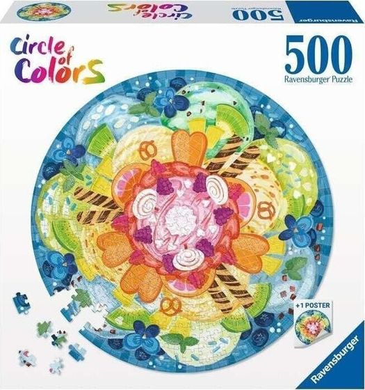 Ravensburger Puzzle 500 Paleta kolorów: lody