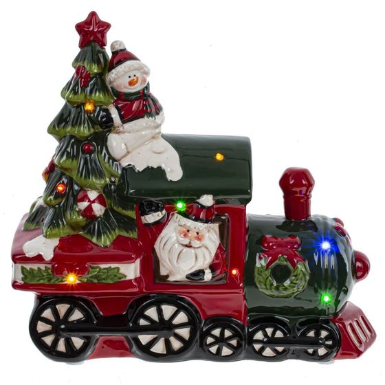 Фигурка декоративная &quot;Поезд&quot; с подсветкой (АААх3, н/п), L28 W12 H26 см