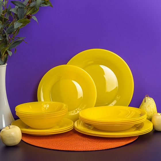 Тарелка суповая АМБИАНТЭ ЙЕЛЛОУ 21см