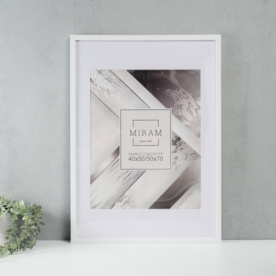 Фоторамка пластик &quot;МИРАМ&quot; 50х70 см с паспарту (40х50 см) П641861-20 (6)