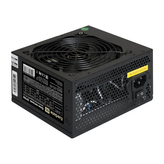 Блок питания 400W ATX ExeGate XP400 12cm fan 24pin 4pin 3xSATA 2xIDE (EX219459RUS)
