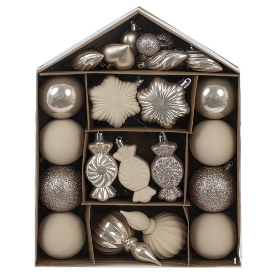 Набор из 32шт Украшение новогоднее &quot;Шар&quot;, D 6 см, L24 W6 H32 см