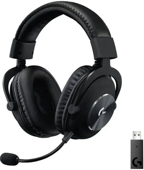 Гарнитура накладные Logitech G Pro X Lightspeed беспроводные черный (981-000908)