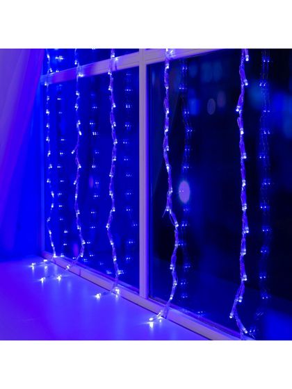 !09 Гирлянда «Водопад» 2×1.5 м, IP20, прозрачная нить, 400 LED, свечение синее, 8 режимов, 220 В (523 x 697) Аналоги Гирлянда «Водопад» 2×1.5 м, IP20, прозрачная нить, 400 LED, свечение синее, 8 режимов, 220 В
