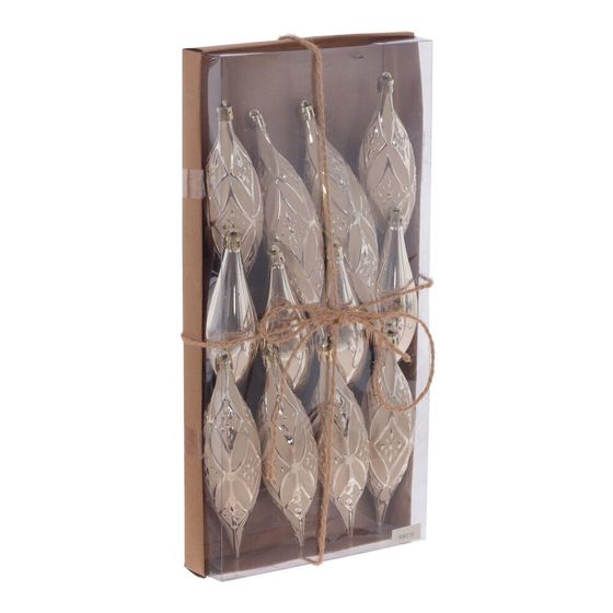 Набор из 12шт: Украшение новогоднее &quot;Капля&quot;, L33 W4 H16 см