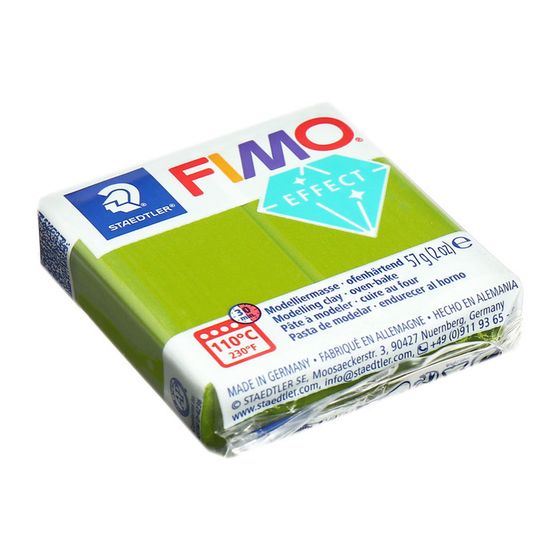 Пластика-полимерная глина запекаемая 57г FIMO effect зеленый металлик 8010-51