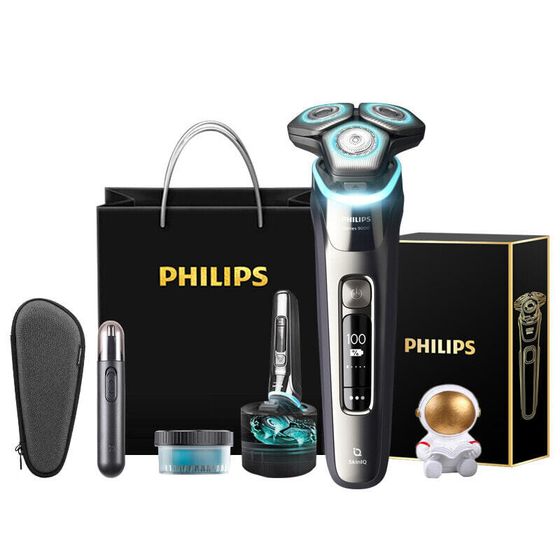 PHILIPS S9936 Swivel Type Razors With Cleaning Center Smart Light-Sensing Micro-Bead Comfort Coated