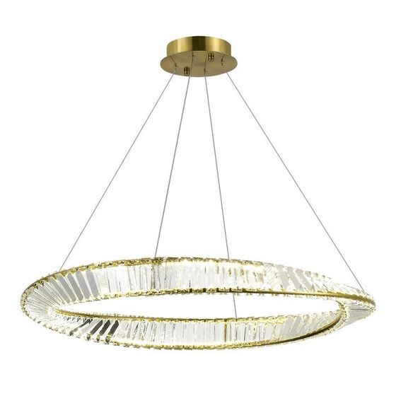 Светильник подвесной St Luce. SL6204.311.01. Ritorto. 1х45 Вт, LED, 4000K, 3825 Lm, 80х80х100 см, цвет латунь