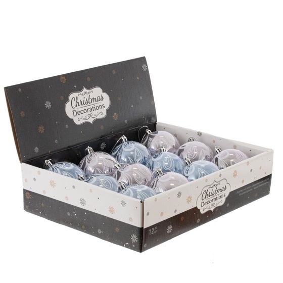 Набор из 12 шт: Украшение новогоднее "Шар", L35 W27 H9 см