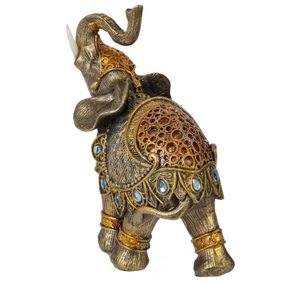 Фигурка декоративная "Слон", L11 W5,5 H13 см, 1 штука, дизайн микс
