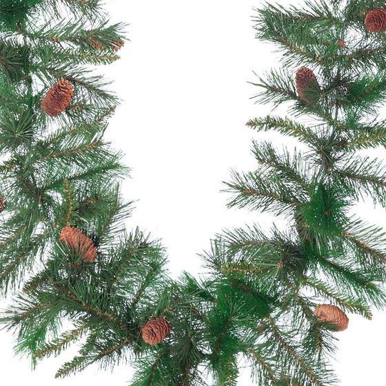 Украшение декоративное &quot;Гирлянда еловая&quot;, 180 веток, 20 шишек, L285 W32 H32 см