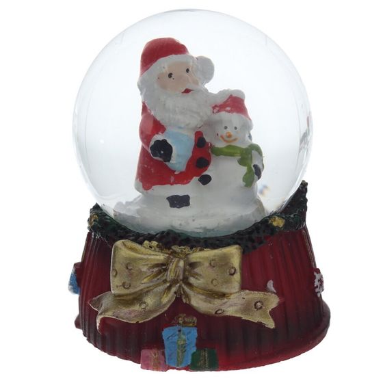 Фигурка декор в стекл шаре &quot;Дед Мороз&quot;, D 4.5 см, L5 W5 H6 см, 4в.