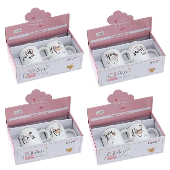 Набор из 2-х кружек, 300 мл, L12 W8 H12,5 см, 4в.