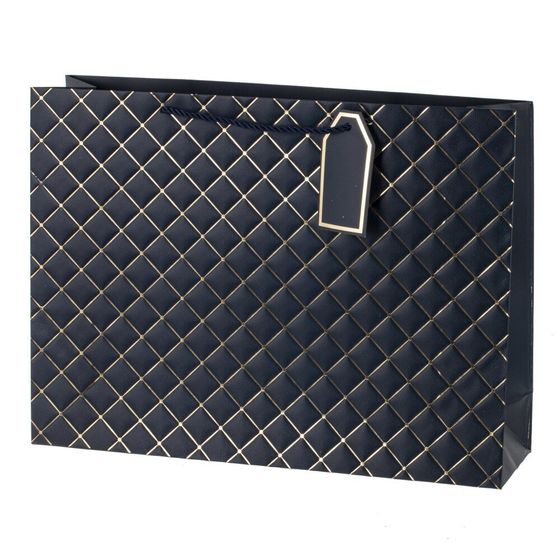 Пакет подарочный (бумага 210г/м2, блок 12шт), L41 W12 H32 см, 6в.