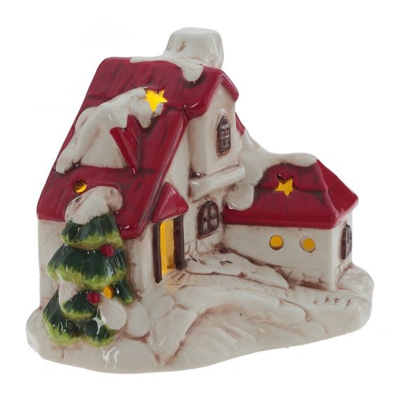 Фигурка декоративная &quot;Домик&quot; с подсветкой (LR44х2 н/п), L12,5 W8 H9,5 см