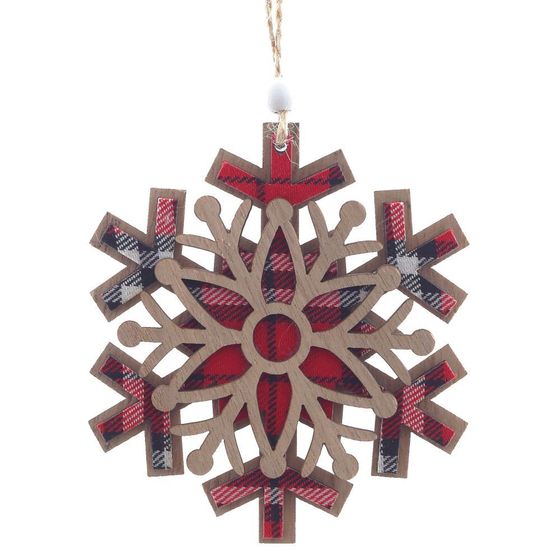 Украшение новогоднее "Снежинка", L10 W0,5 H11 см, 3в.