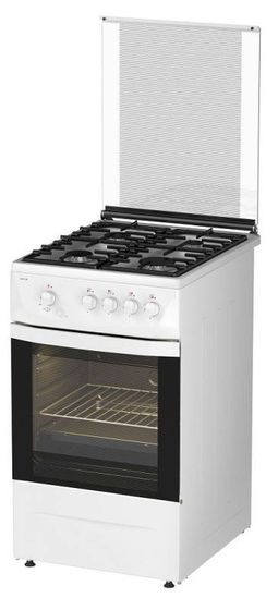 Плита газовая Darina 1D1 GM 241 008 W белый реш.чугун