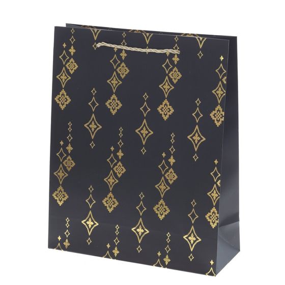 Пакет подарочный (бумага 210г/м2, блок микс 12шт), L26 W10 H32 см, 4в.