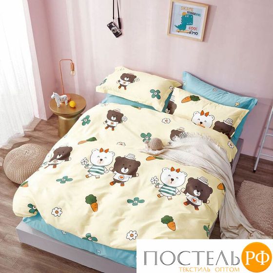 TPIG4-1503 КОД1050, Twill 1,5 спальный, 50x70 (1 шт), 70x70 (1 шт), Сатин (Твил), Коробка