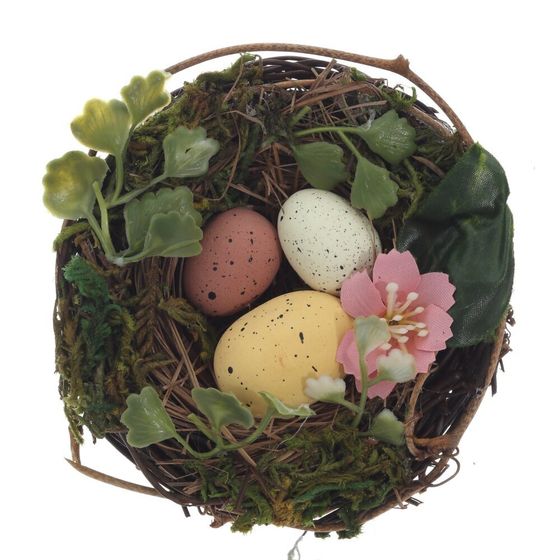 Набор из 3-х изделий декоративных &quot;Гнездо пасхальное&quot; (10*5), L33 W10 H5 см