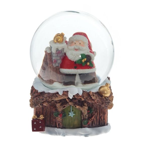 Фигурка декор в стекл шаре &quot;Дед Мороз&quot;, D6 см, L6 W6 H8 см, 2в.