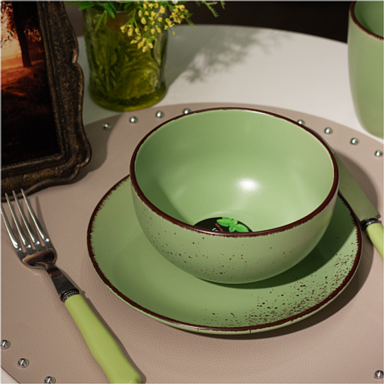 Тарелка обеденная OH!SPLASH зеленый 24см