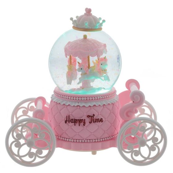 Фигурка декоративная &quot;Карусель&quot; в стекл шаре (муз, подсвет, вьюга, 2xAAA н/п), D8 см, Д17 Ш9 В17 см
