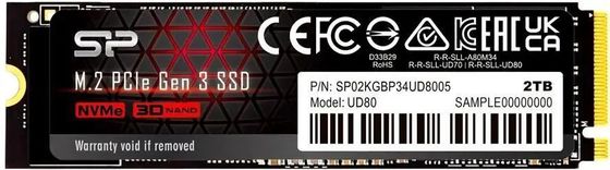 Накопитель SSD 2Tb Silicon Power PCI-E 3.0 x4 M.2 2280 SP02KGBP34UD8005 M-Series UD80
