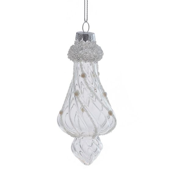 Украшение новогоднее "Фигурная сосулька", L5,5 W5,5 H13 см, 3в.