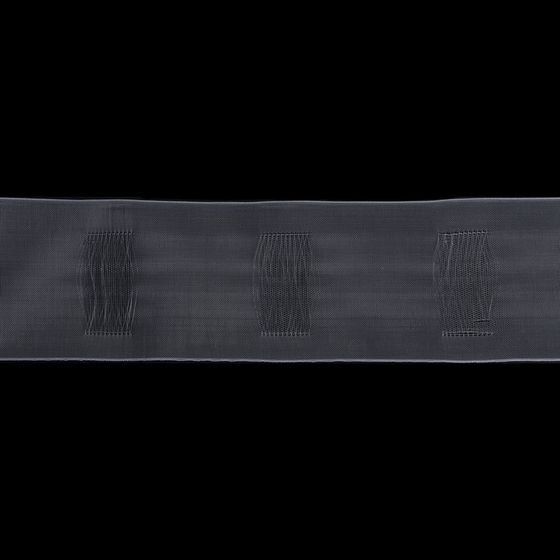Шторная лента классическая, органза, 12 см, 50 ± 1 м, цвет прозрачный