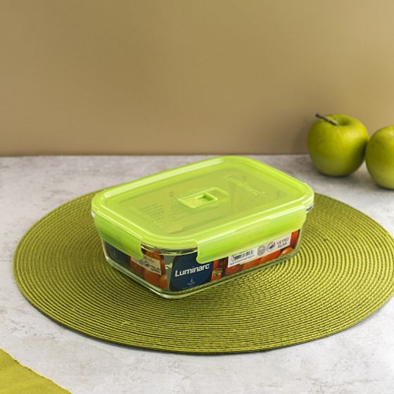 Контейнер ПЮРБОКС АКТИВ НЕОН ЗЕЛЕНЫЙ 1220мл прямоугольный