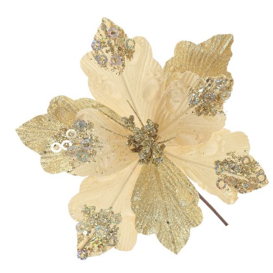 Цветок искусственный &quot;Пуансеттия&quot;, L24 W24 H29 см